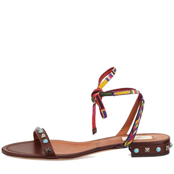 Valentino Shoes | Nwt Valentino Garavani Rockstud Rolling Sandals ...